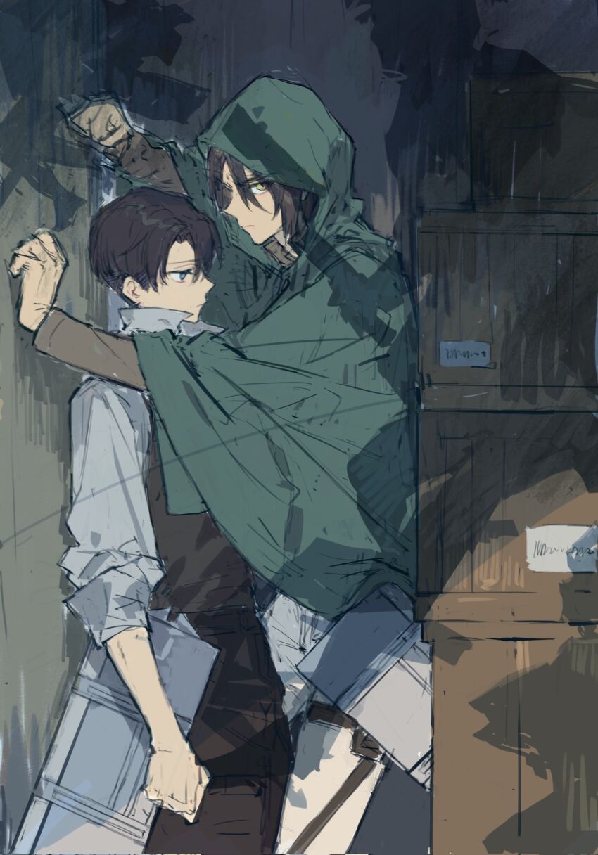Eren Yeager (Levi (Shingeki No Kyojin)) Rule 34 Image