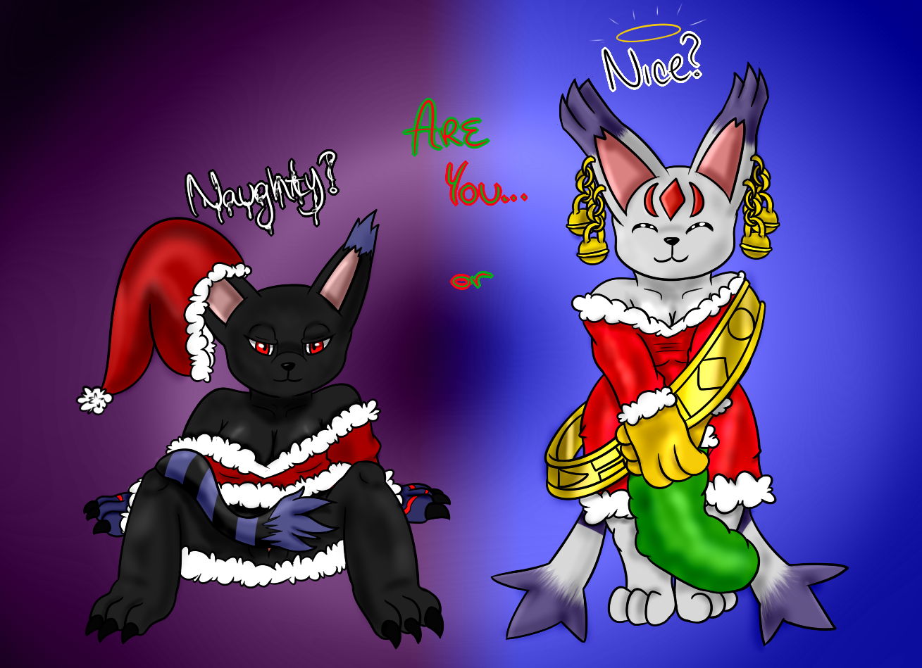 Blackgatomon (Christmas) Rule 34 Image