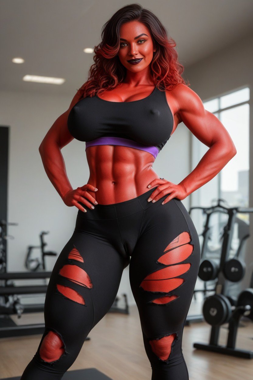 Red She-Hulk (Marvel) Rule 34 Image