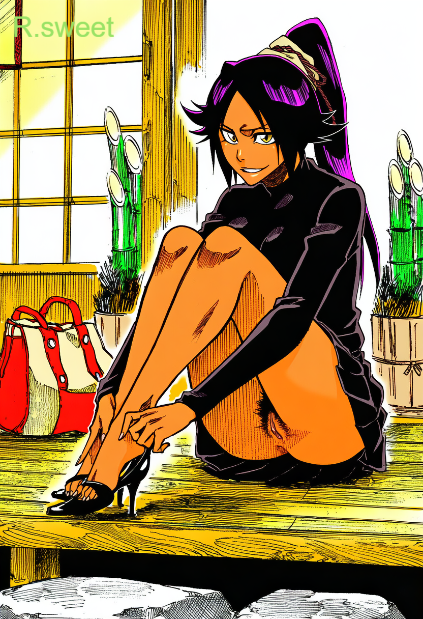 Shihouin Yoruichi (Bleach) Rule 34 Image