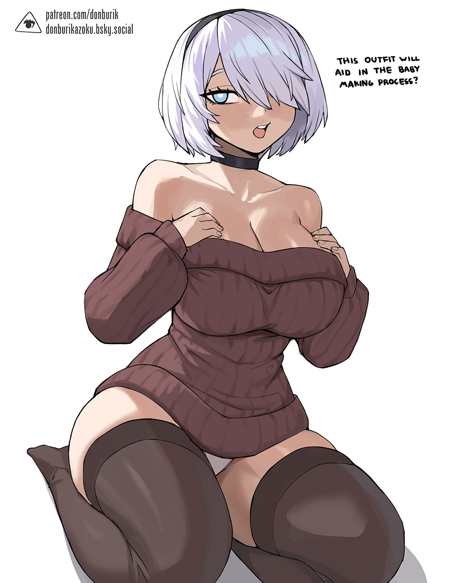 Yorha 2b (Nier: Automata) Rule 34 Image