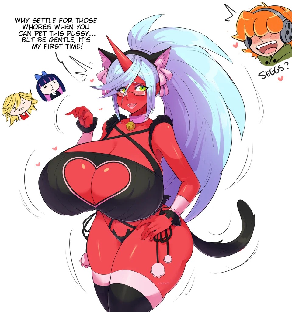 Kneesocks Daemon (Panty & Stocking With Garterbelt) Rule 34 Image