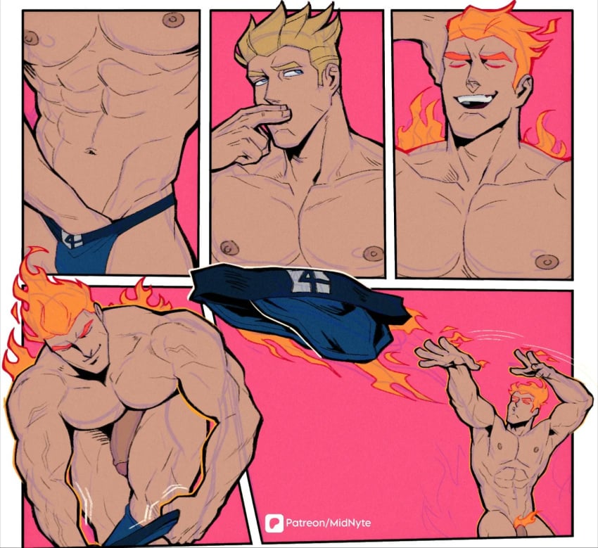 Human Torch (Fantastic Four) Rule 34 Image