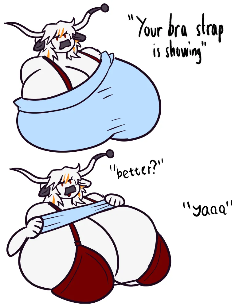 Bra Strap Is Showing (Meme) Rule 34 Image