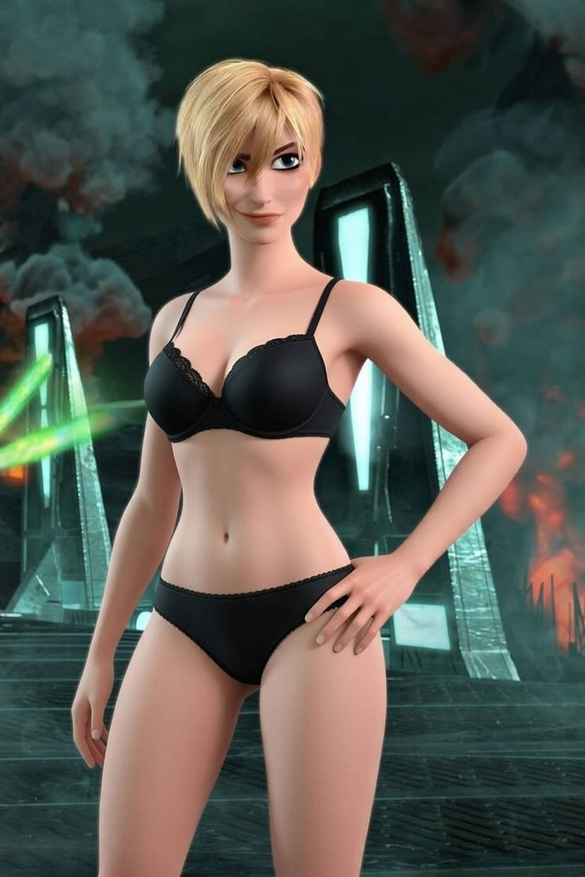Sergeant Calhoun (Wreck-It Ralph) Rule 34 Image