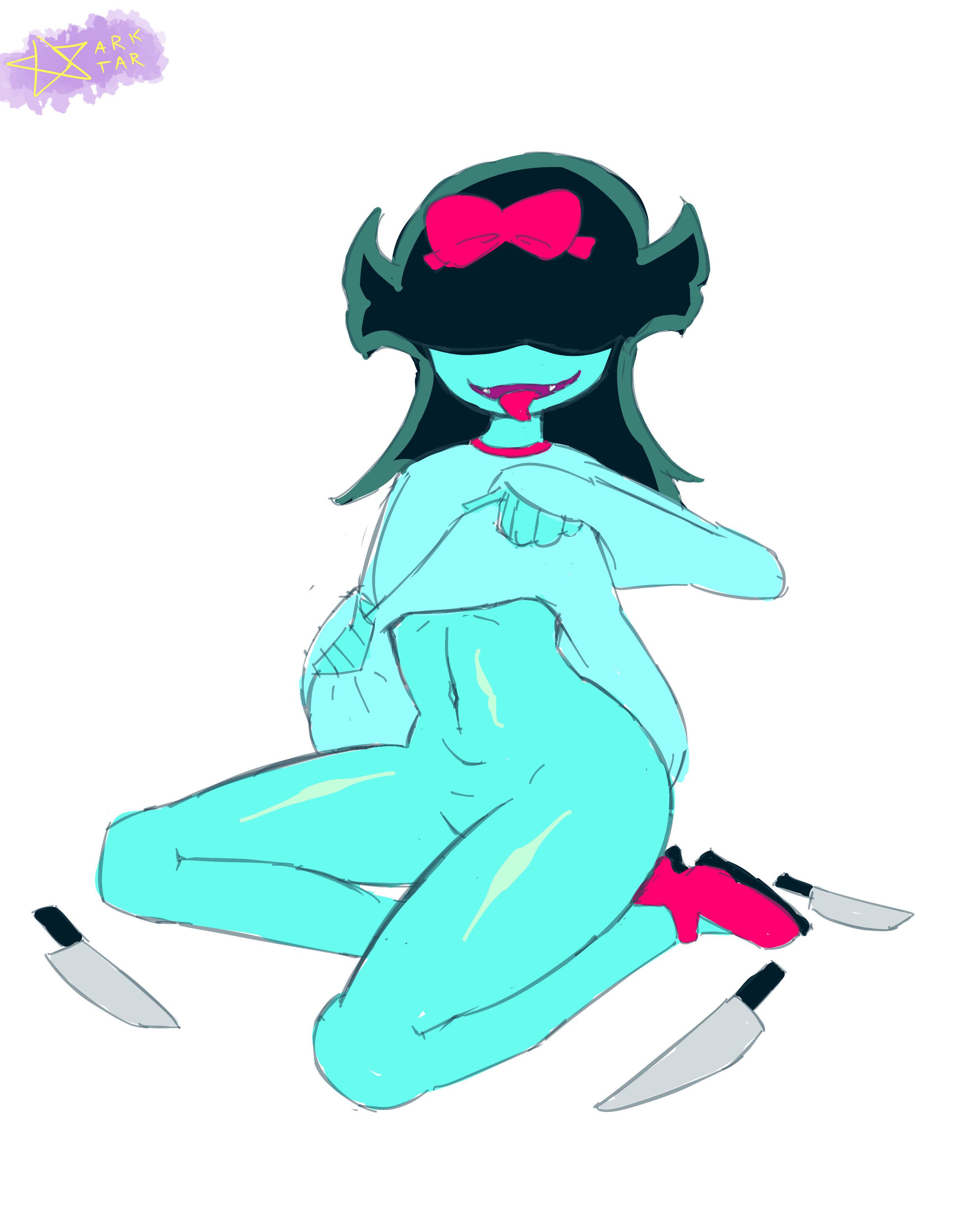 Aqua (Deltarune) Rule 34 Image