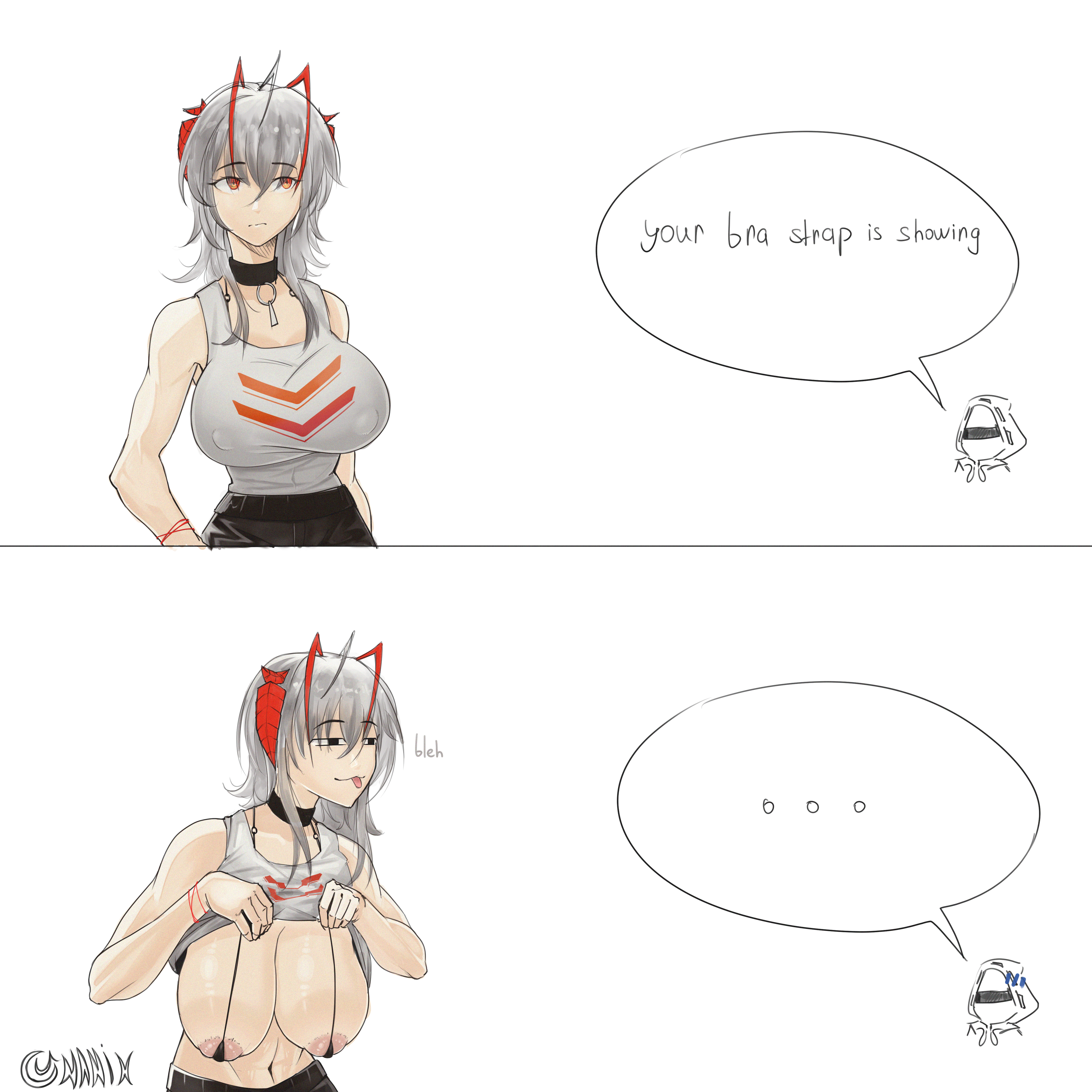 Bra Strap Is Showing (Meme) Rule 34 Image