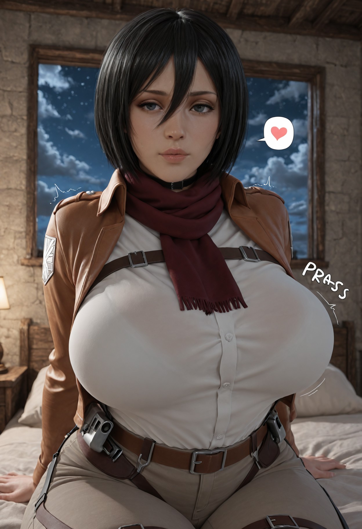 Mikasa Ackerman (Attack On Titan) Rule 34 Image