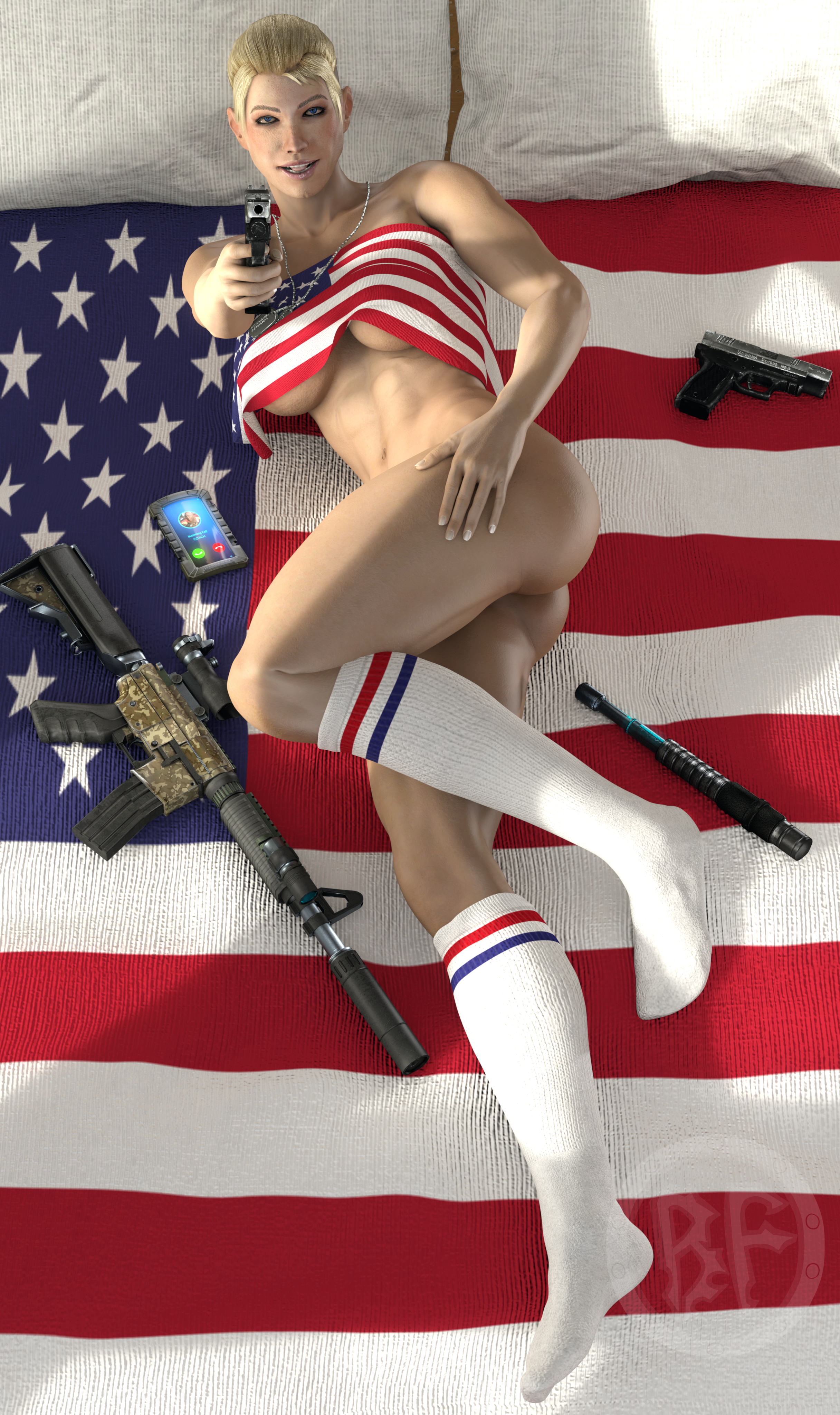 Cassie Cage (4th Of July) Rule 34 Image