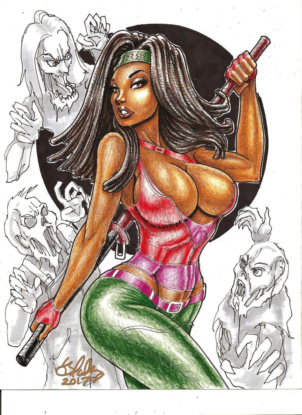 Michonne Grimes (The Walking Dead) Rule 34 Image