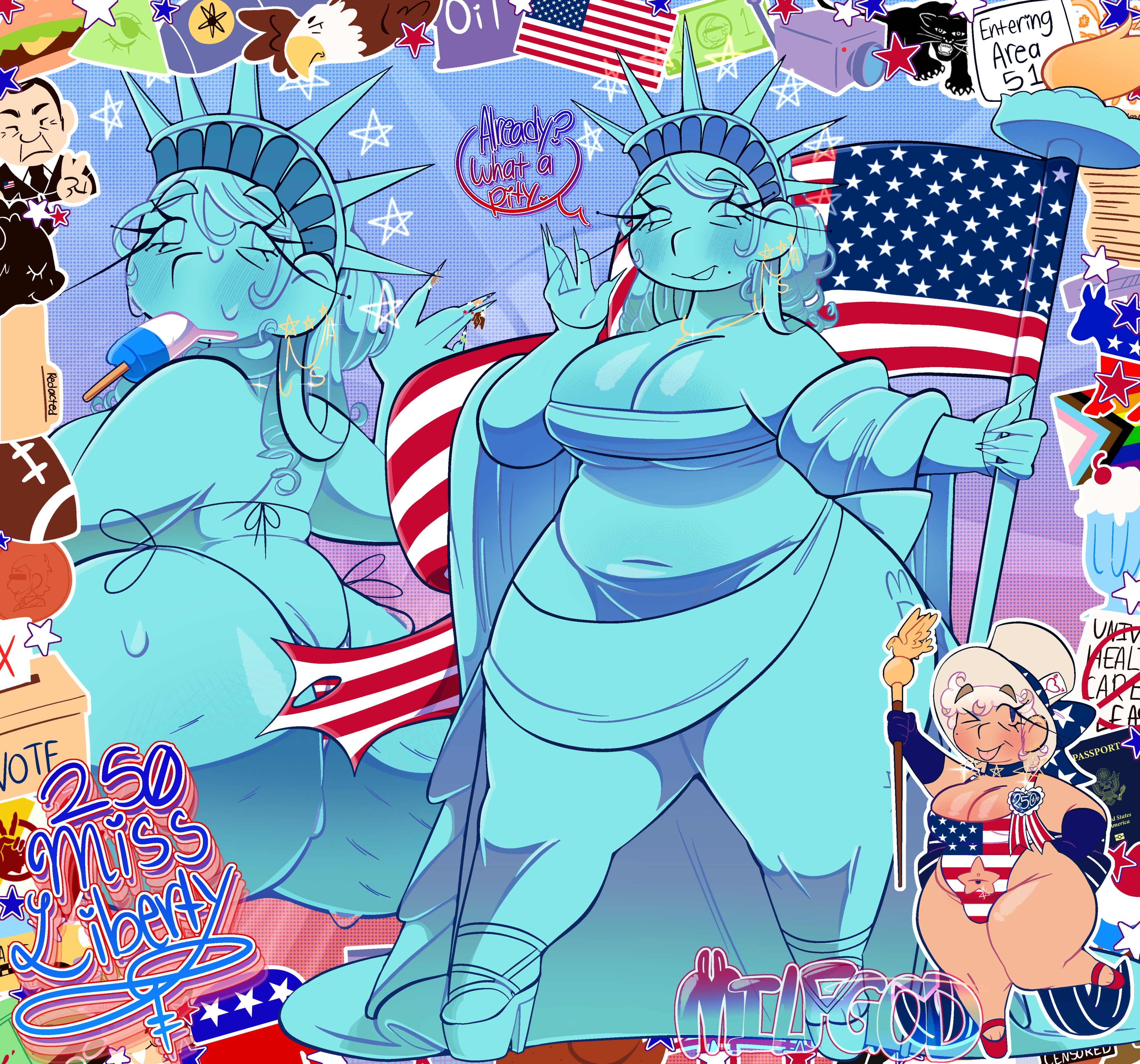 Lady Liberty (4th Of July) Rule 34 Image