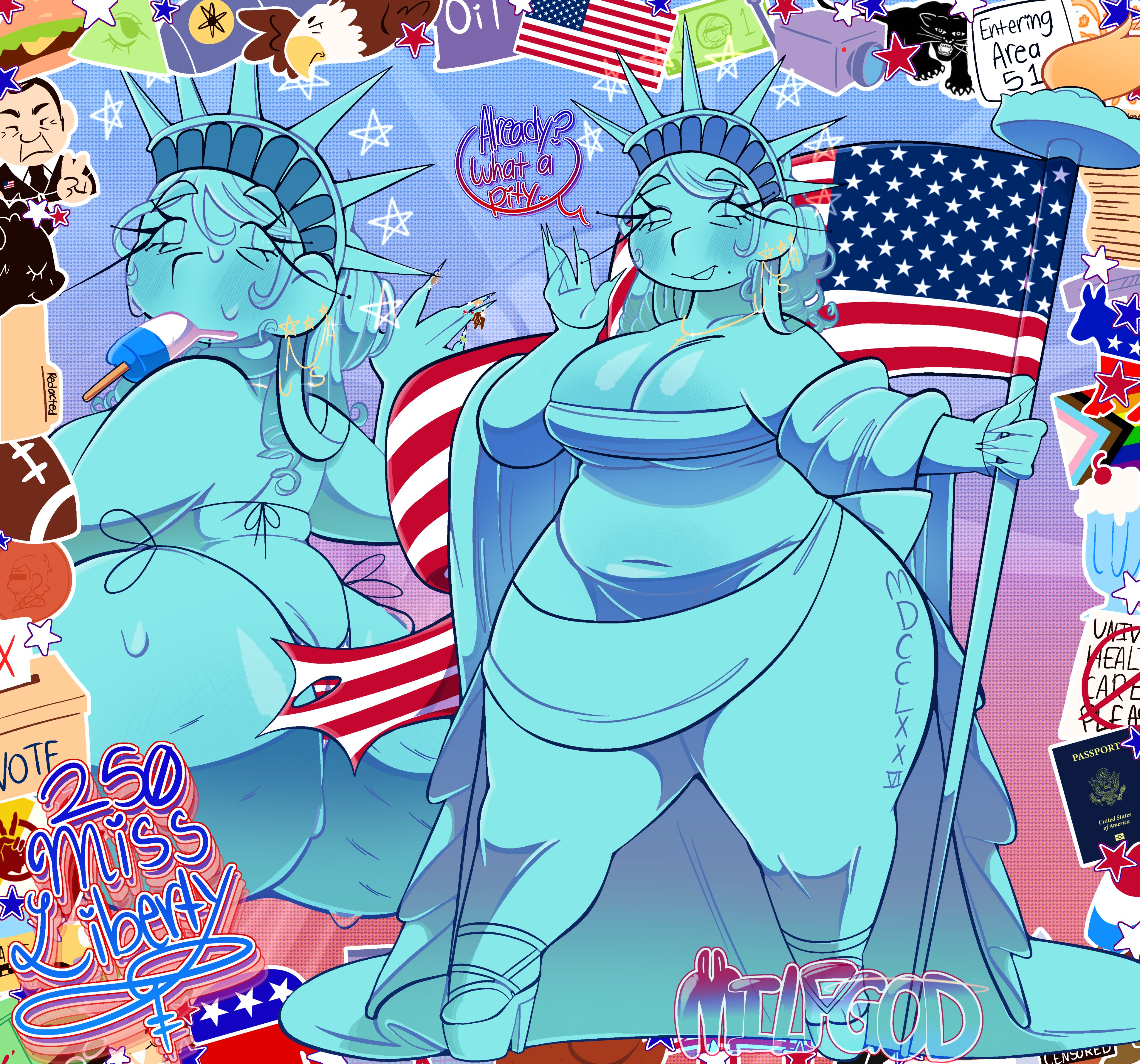 Lady Liberty (4th Of July) Rule 34 Image