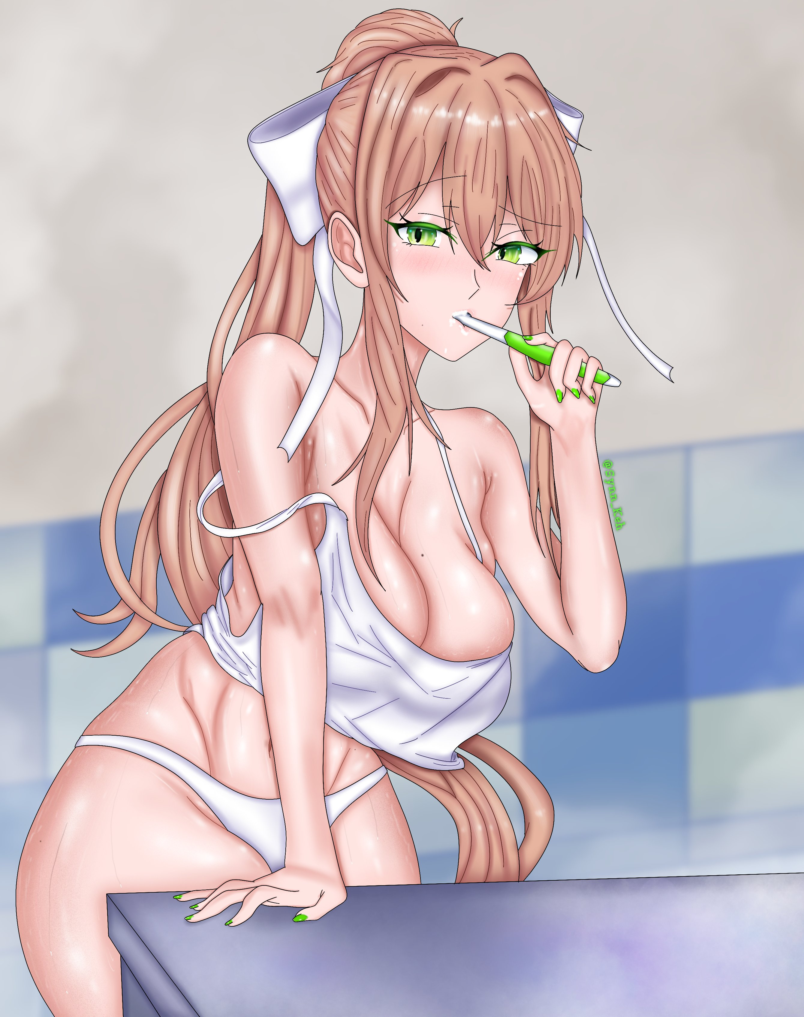 Monika (Doki Doki Literature Club) Rule 34 Image