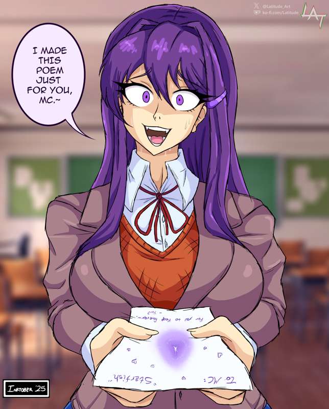 Yuri (Doki Doki Literature Club) Rule 34 Image