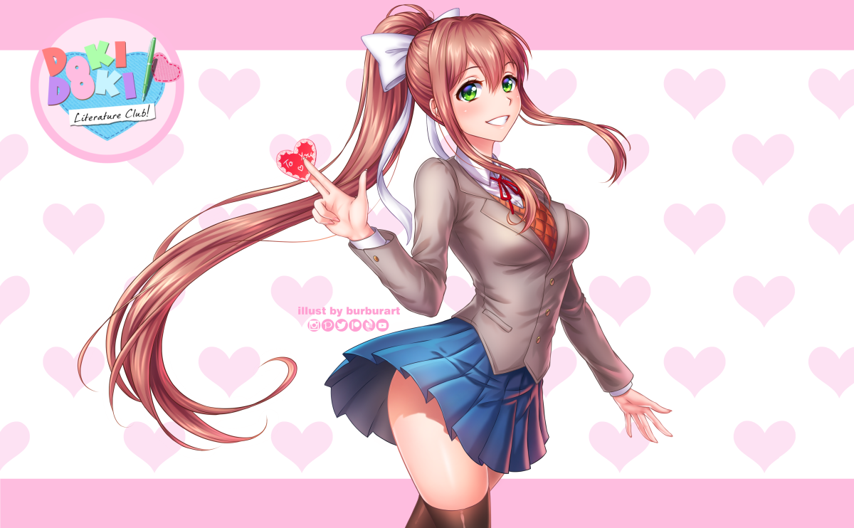 Monika (Doki Doki Literature Club) Rule 34 Image