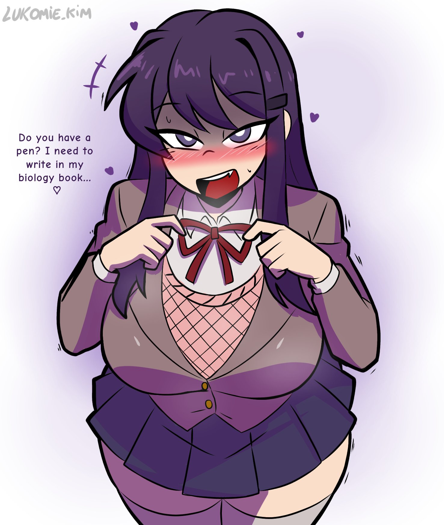 Yuri (Doki Doki Literature Club) Rule 34 Image