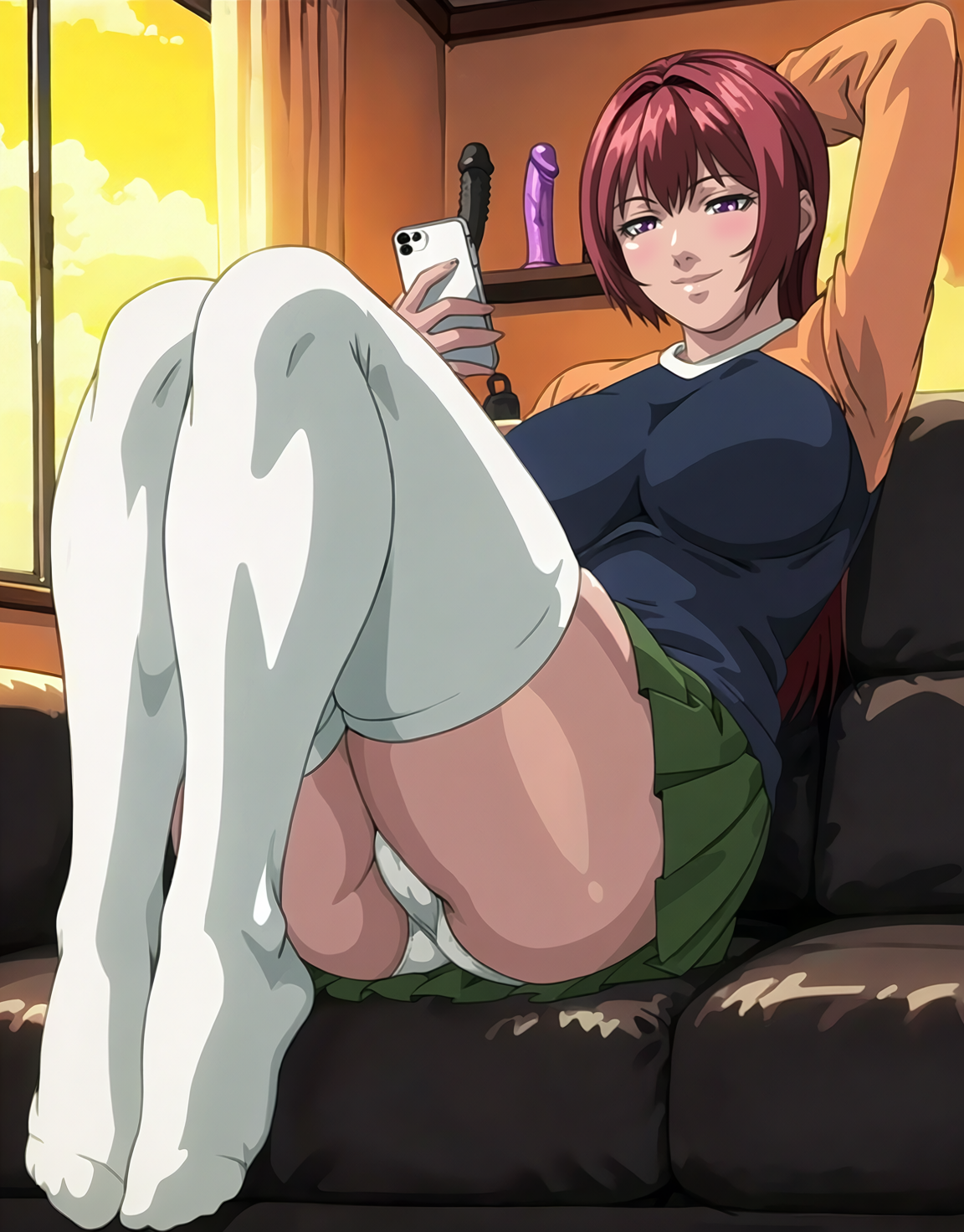 Pantyshot (Sitting) Rule 34 Image