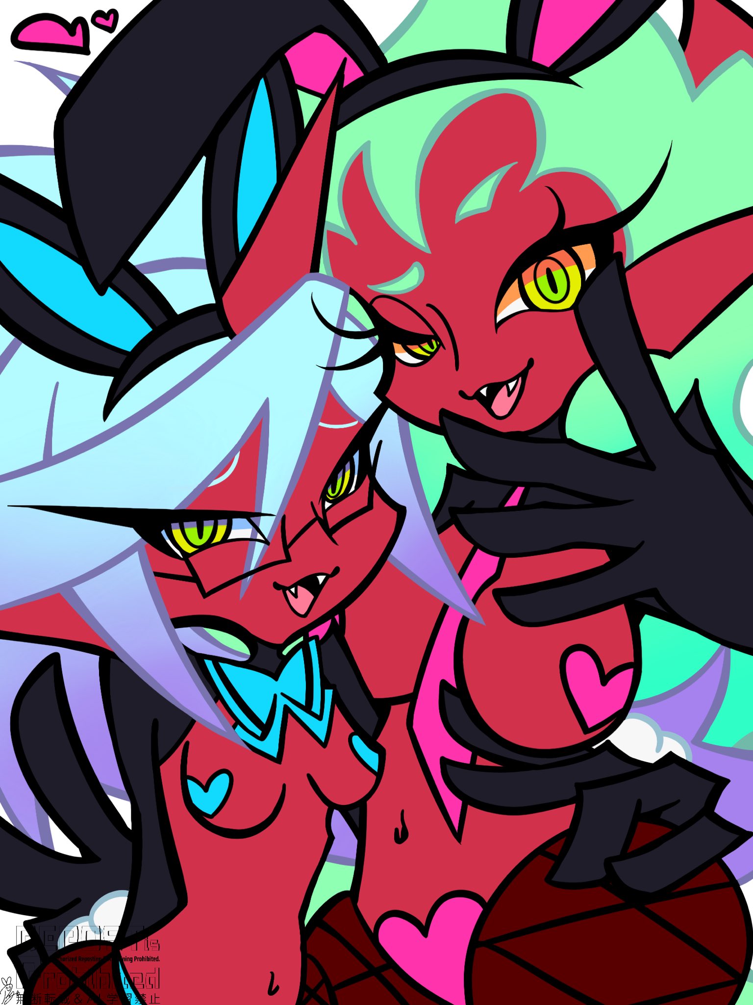 Kneesocks Daemon (Panty & Stocking With Garterbelt) Rule 34 Image