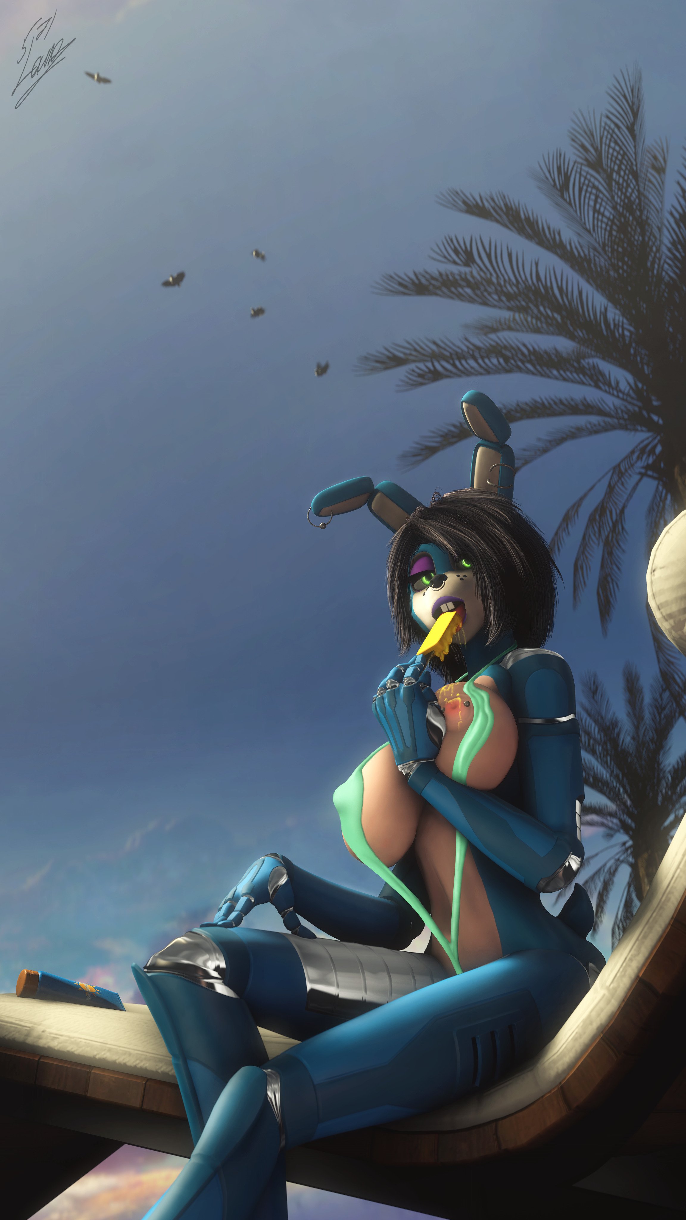 Toy Bonnie (Fnaf) Rule 34 Image