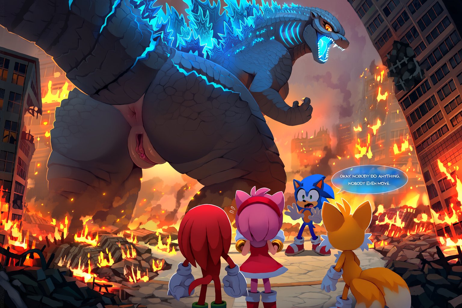 Amy Rose (Godzilla (Series)) Rule 34 Image