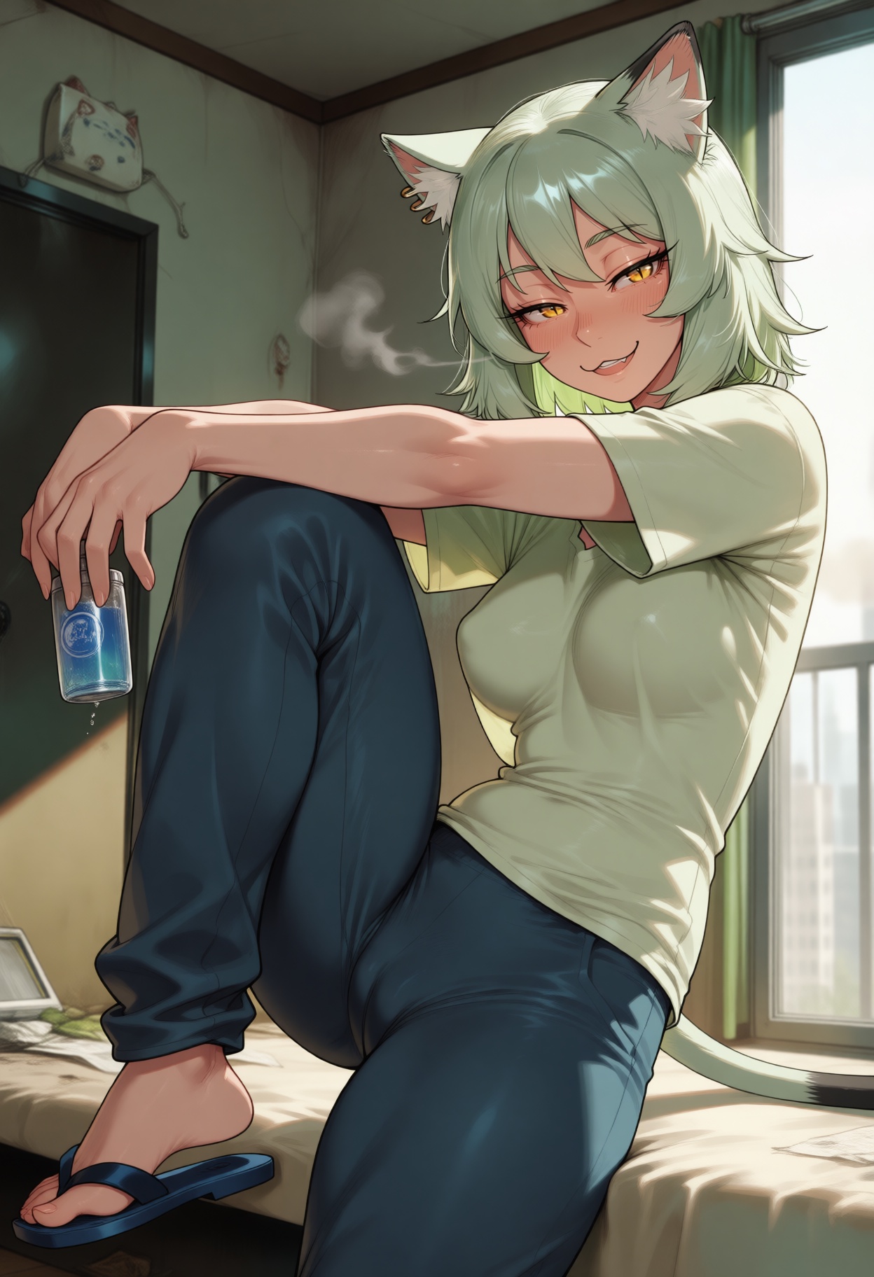 Satou Yaniko (Chainsmoker Cat) Rule 34 Image