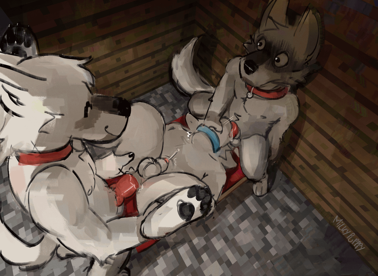 Wolf (Minecraft) Rule 34 Image