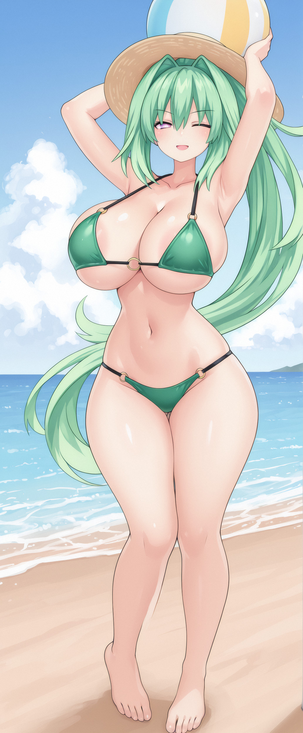 Green Heart (Neptunia) Rule 34 Image