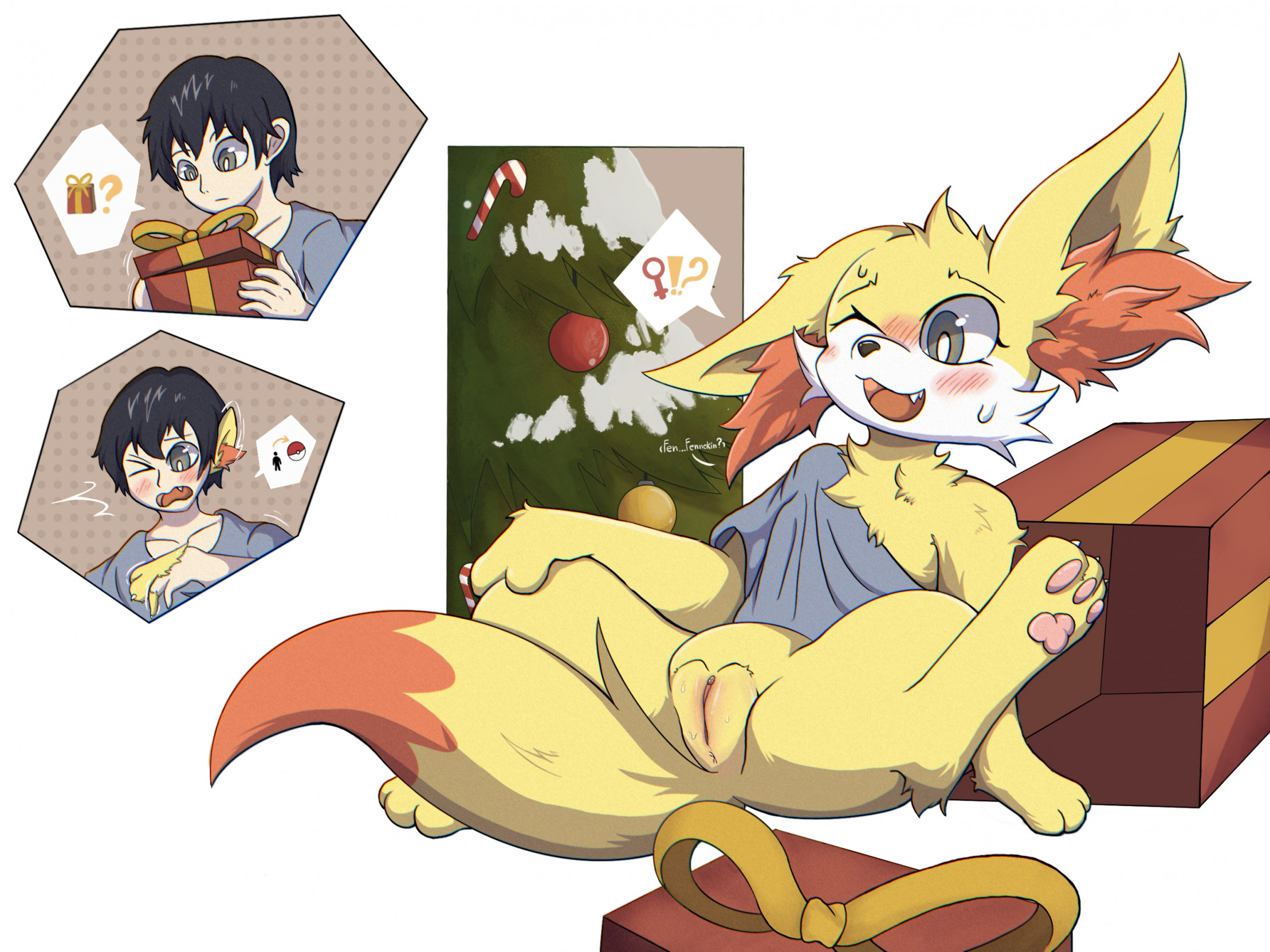 Fennekin (Christmas) Rule 34 Image