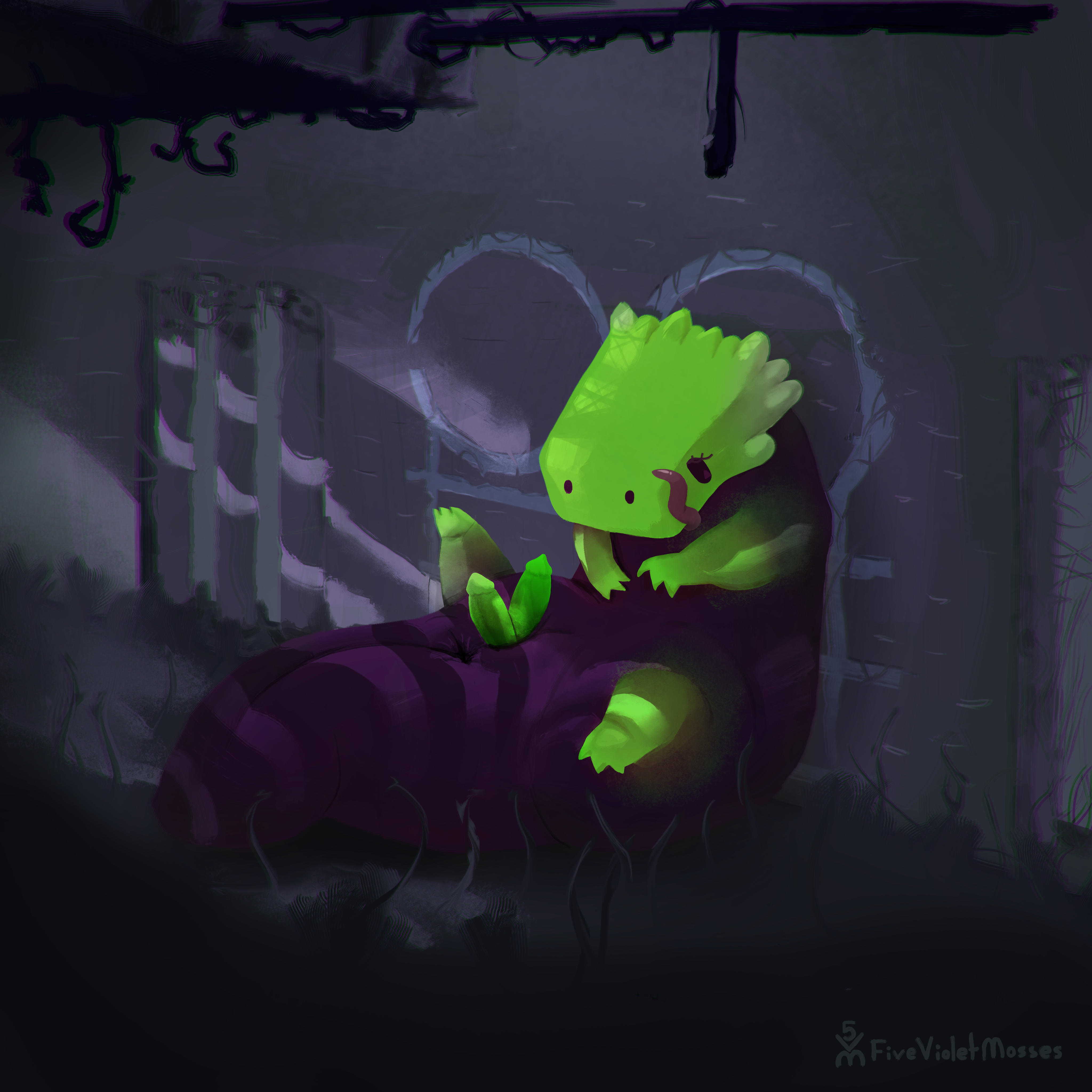 Green Lizard (Rain World) Rule 34 Image
