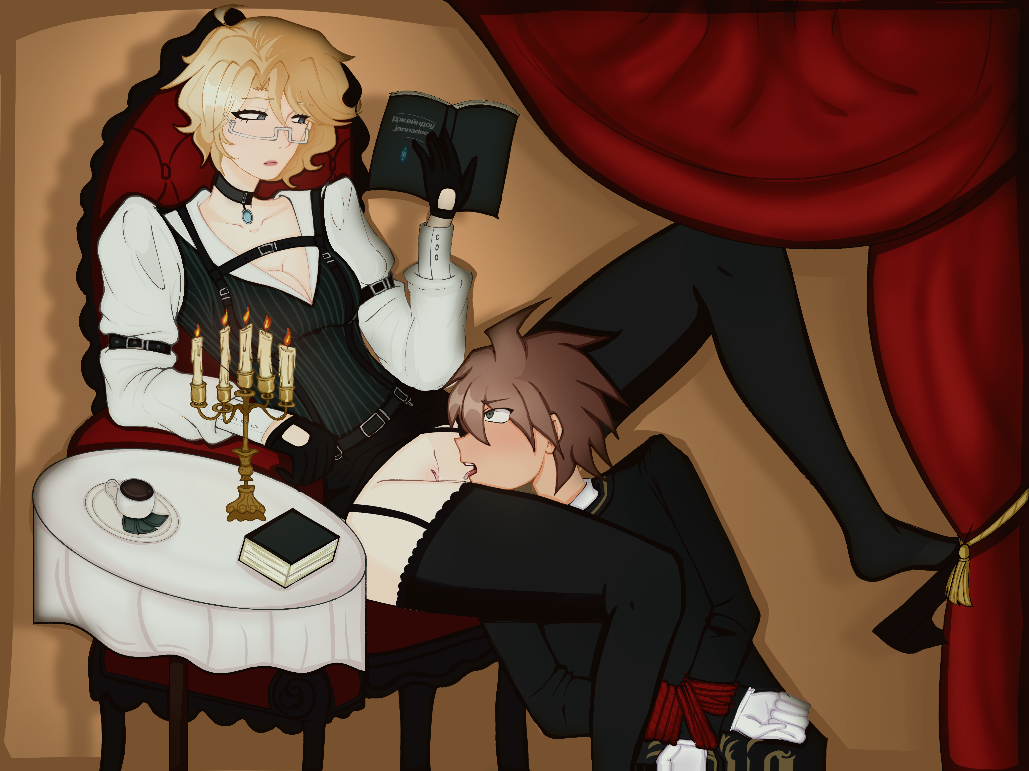 Makoto Naegi (Byakuya Togami) Rule 34 Image