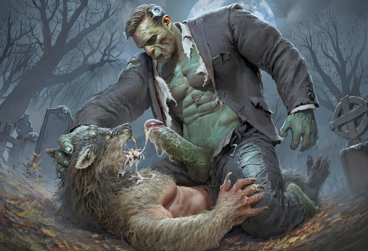 Wolfman (Frankenstein) Rule 34 Image