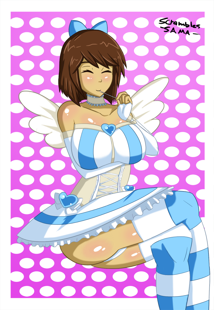 Female Frisk (Panty & Stocking With Garterbelt) Rule 34 Image