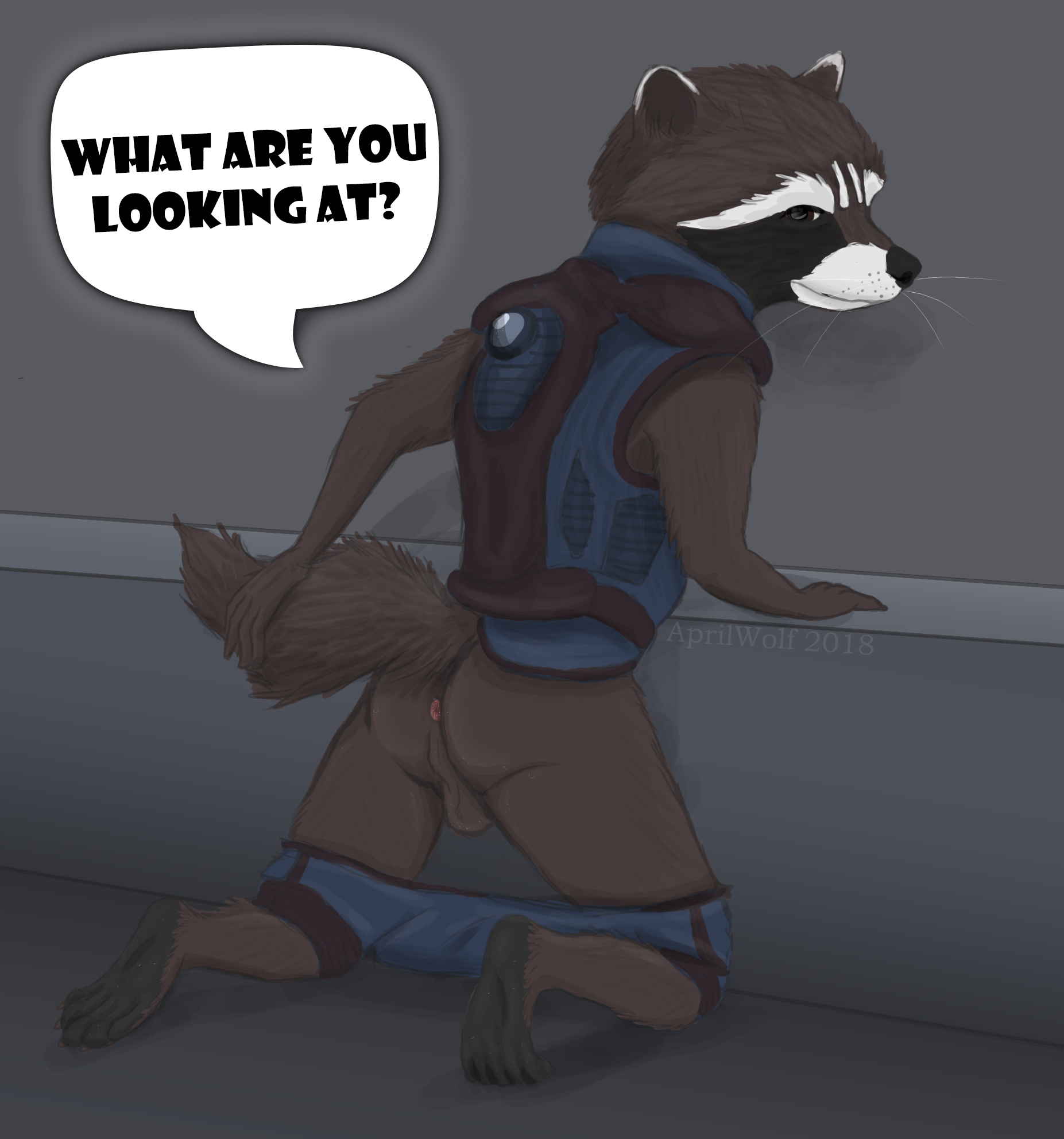 Rocket Raccoon (Guardians Of The Galaxy) Rule 34 Image