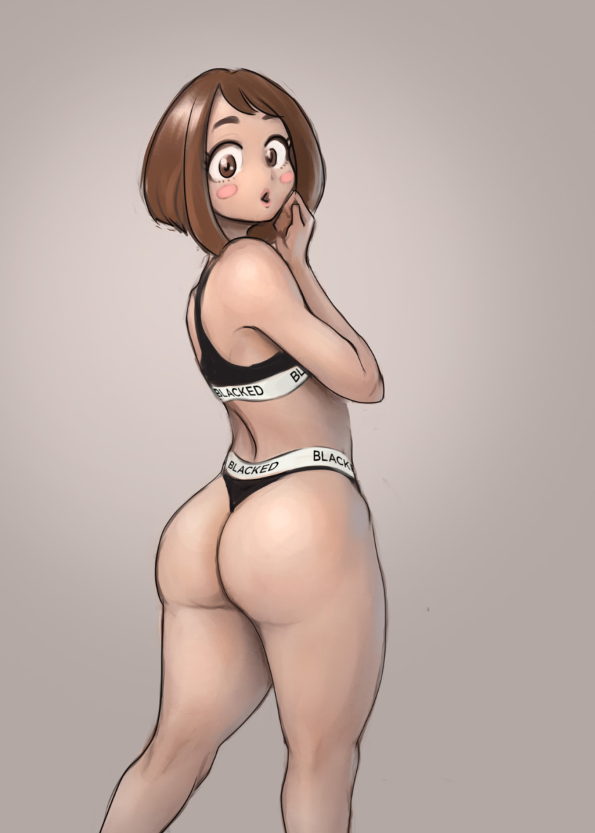 Ochako Uraraka (Blacked) Rule 34 Image