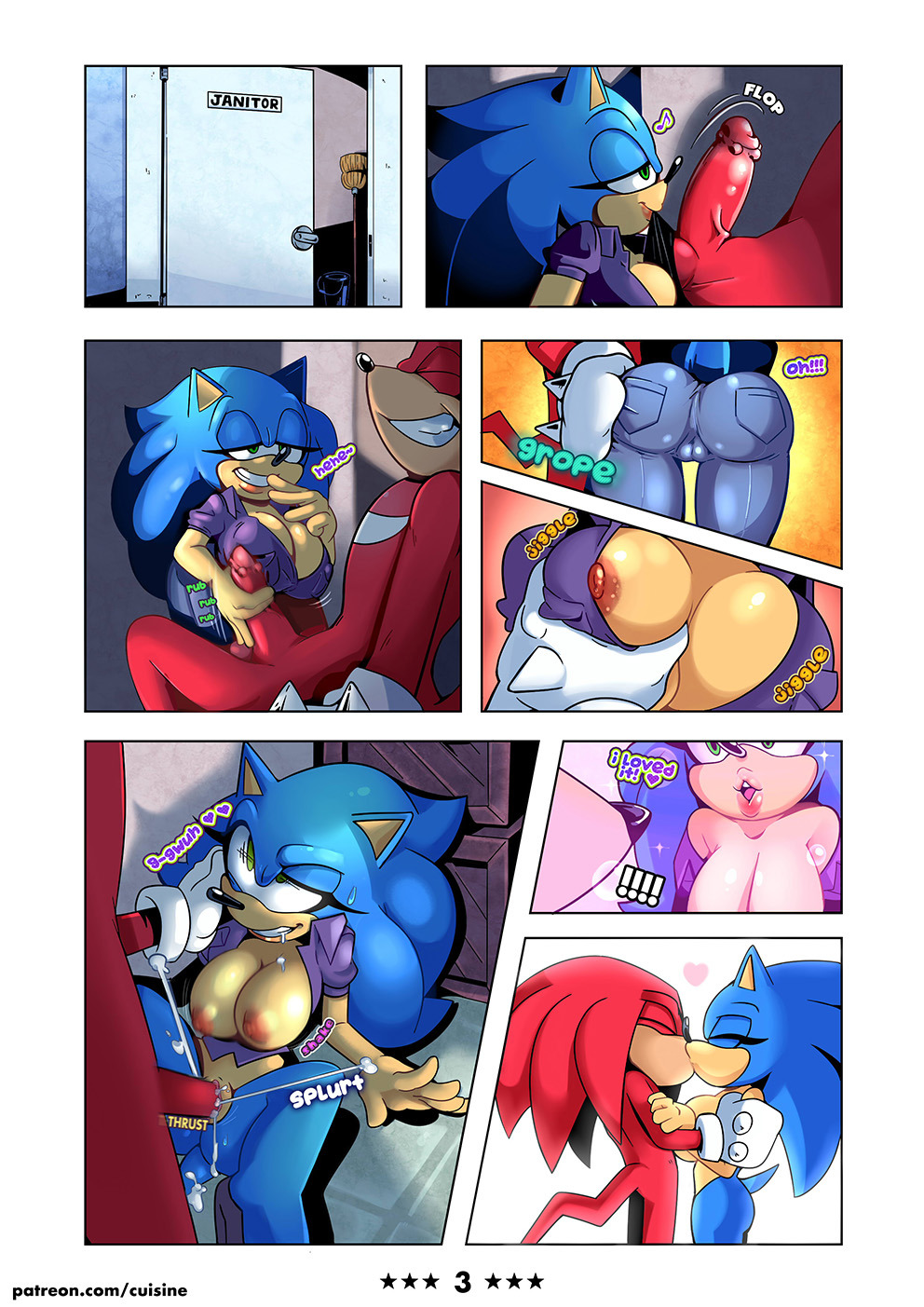 Knuckles The Echidna (Sonic (Series)) Rule 34 Image