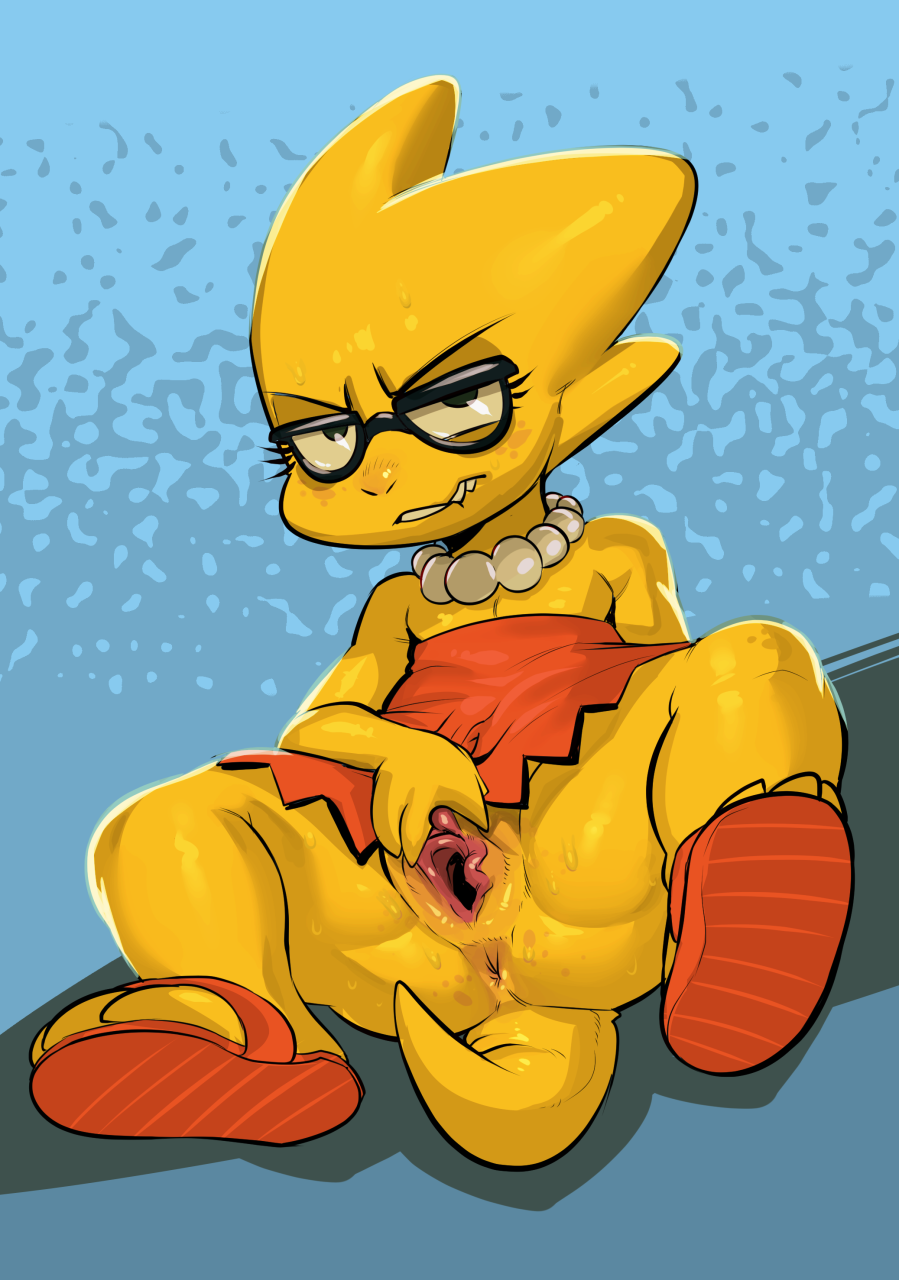 Alphys (The Simpsons) Rule 34 Image