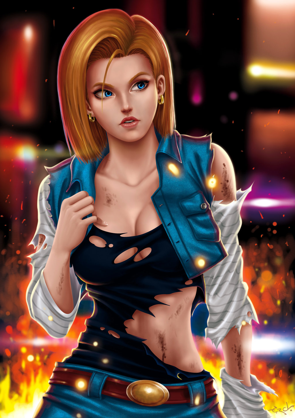 Android 18 (Dragon Ball) Rule 34 Image