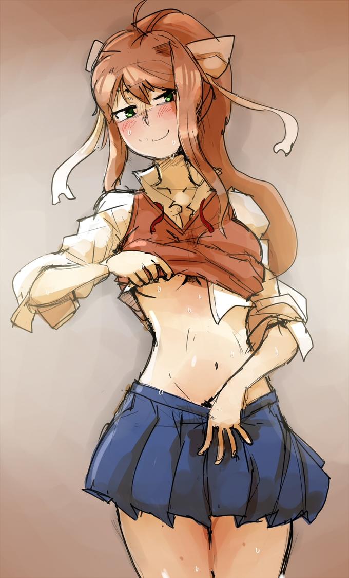 Monika (Doki Doki Literature Club) Rule 34 Image