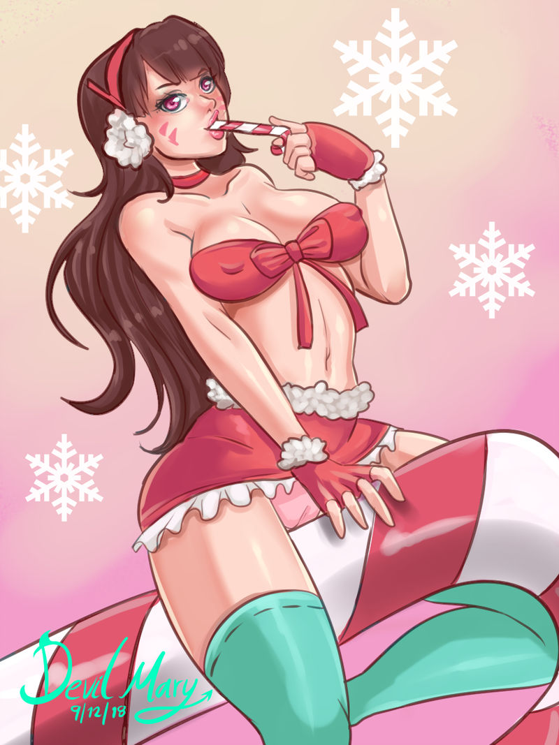 D.Va (Christmas) Rule 34 Image