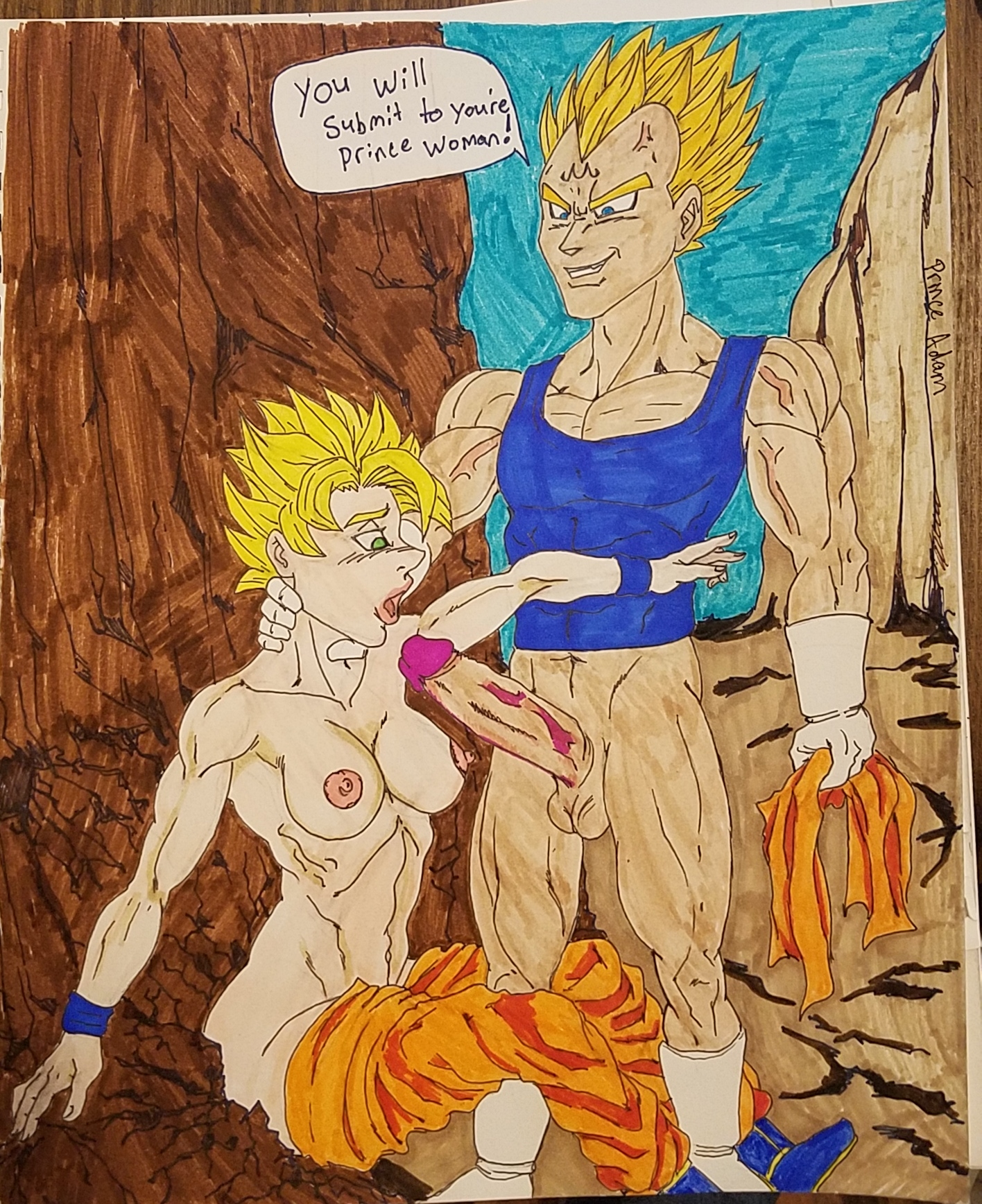 Female Goku (Dragon Ball) Rule 34 Image