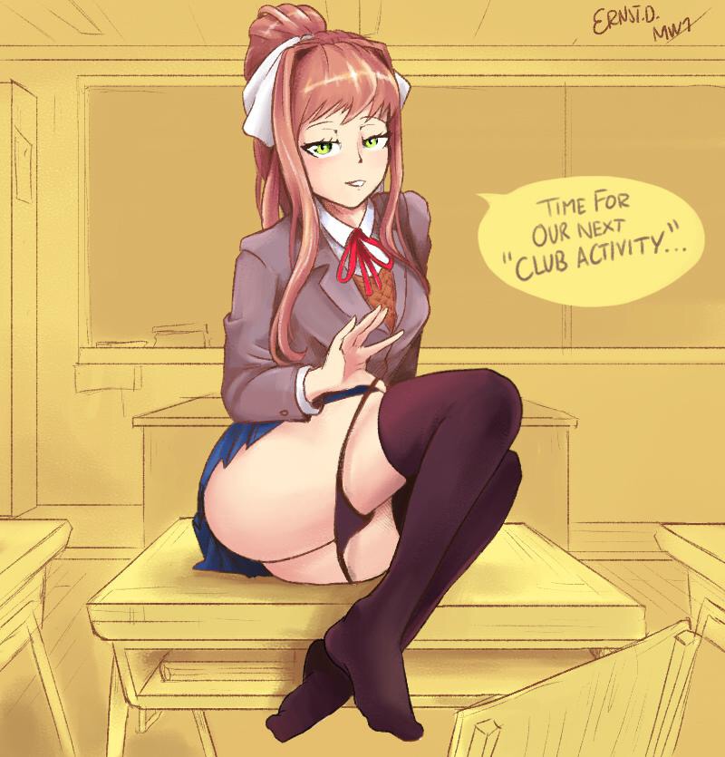 Monika (Doki Doki Literature Club) Rule 34 Image