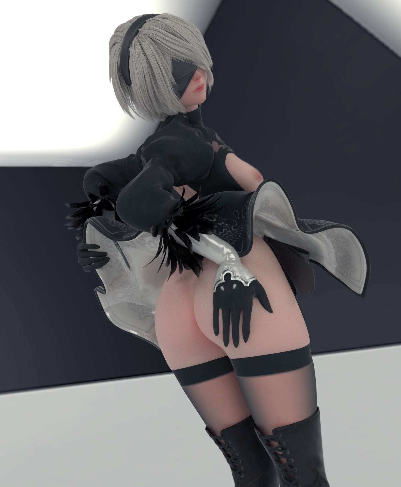 Yorha 2b (Nier) Rule 34 Image
