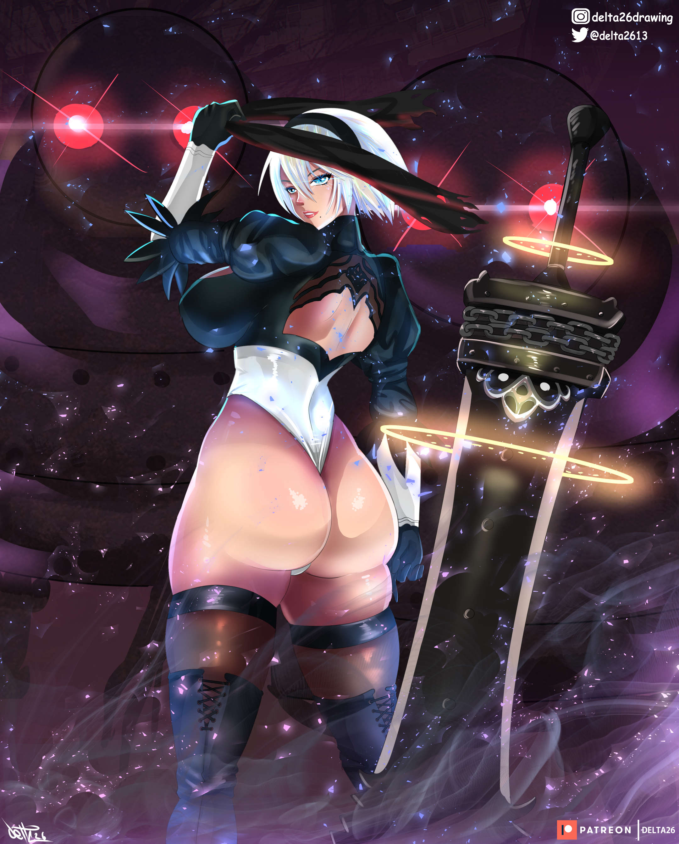 Yorha 2b (Nier: Automata) Rule 34 Image