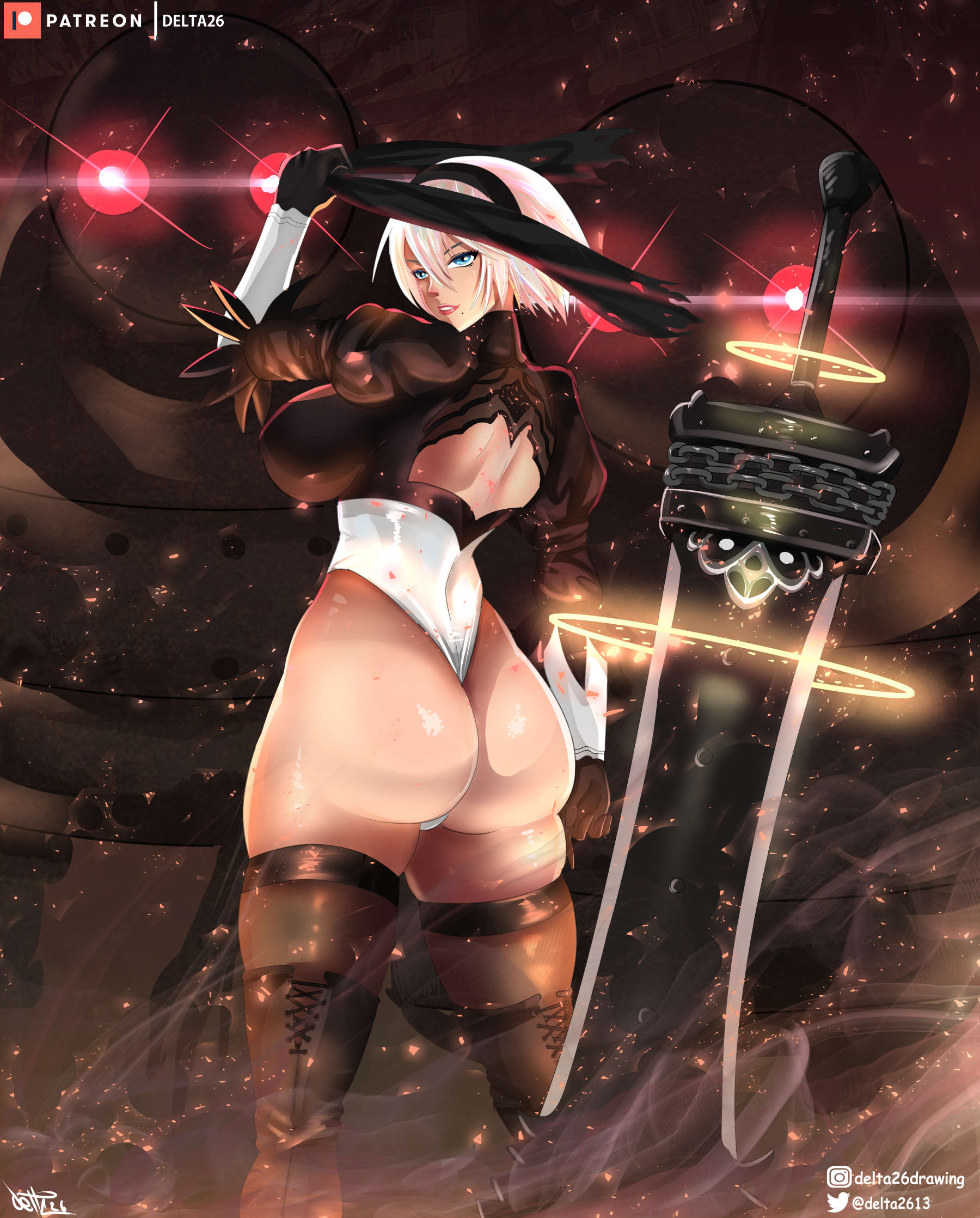 Yorha 2b (Nier: Automata) Rule 34 Image