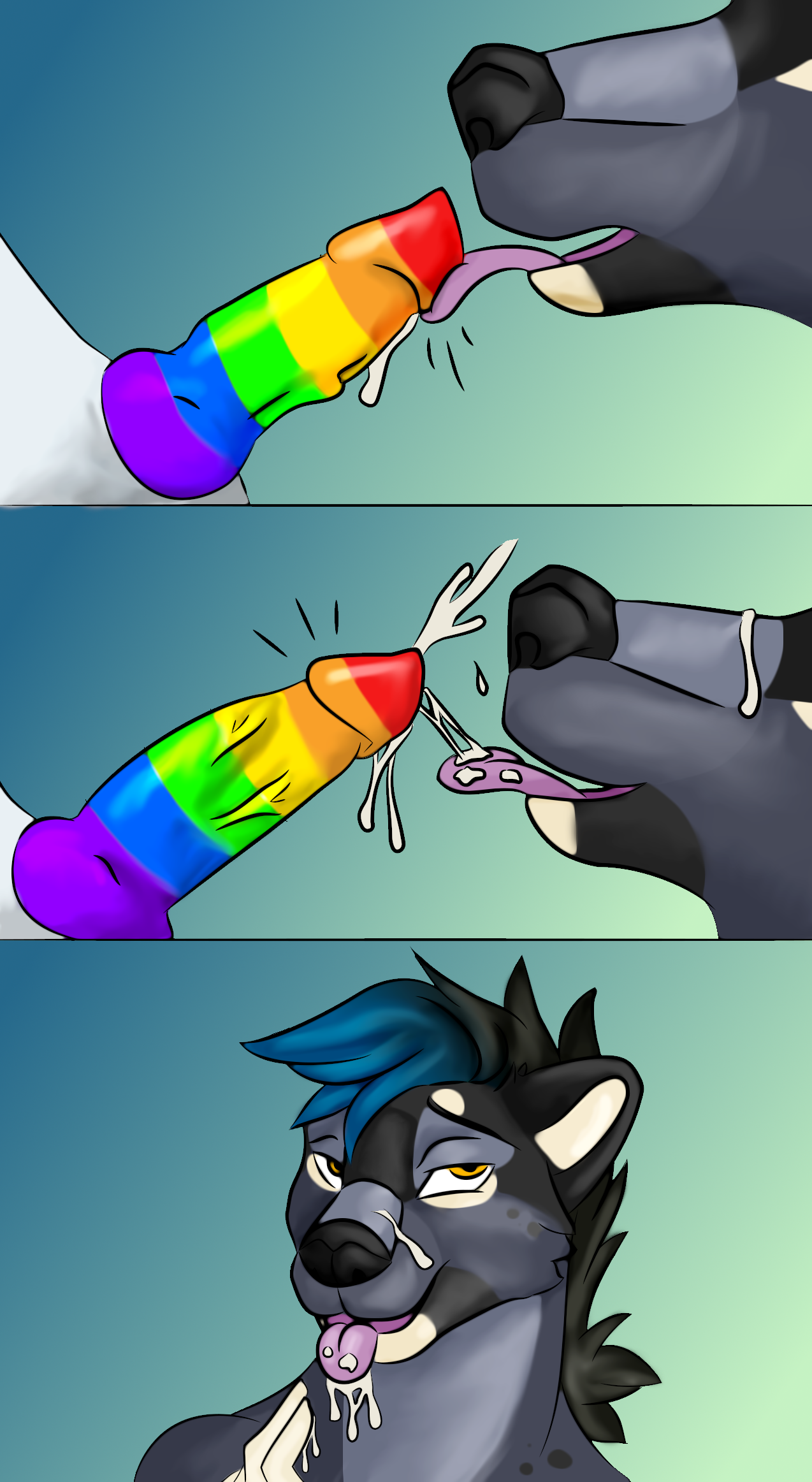 Fidget The Fox (Slate The Hyena) Rule 34 Image