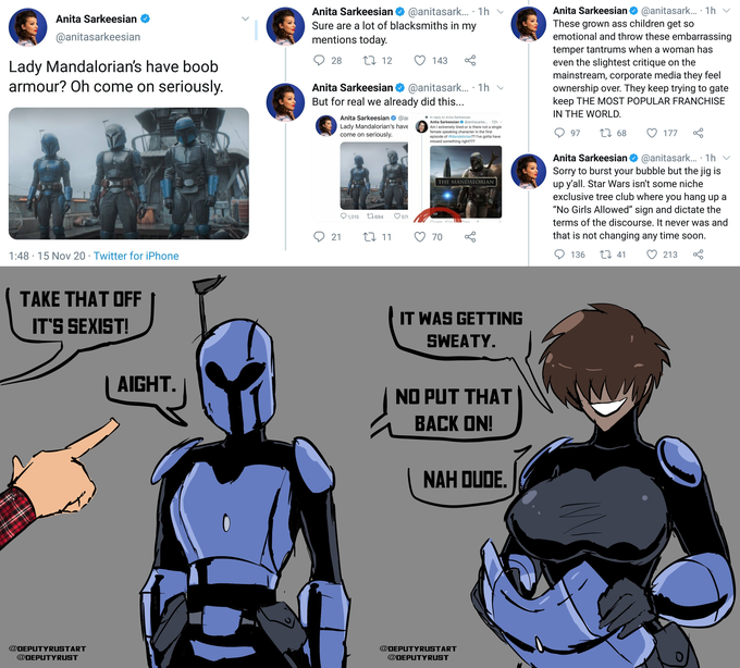 Mandalorian (Anita Sarkeesian) Rule 34 Image