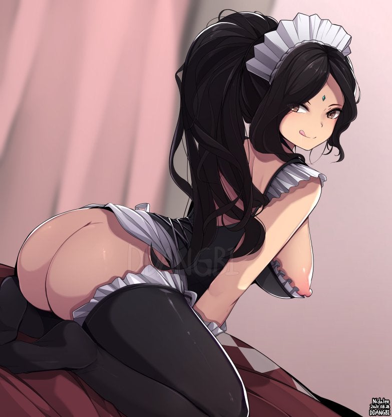 French Maid Nidalee (League Of Legends) Rule 34 Image