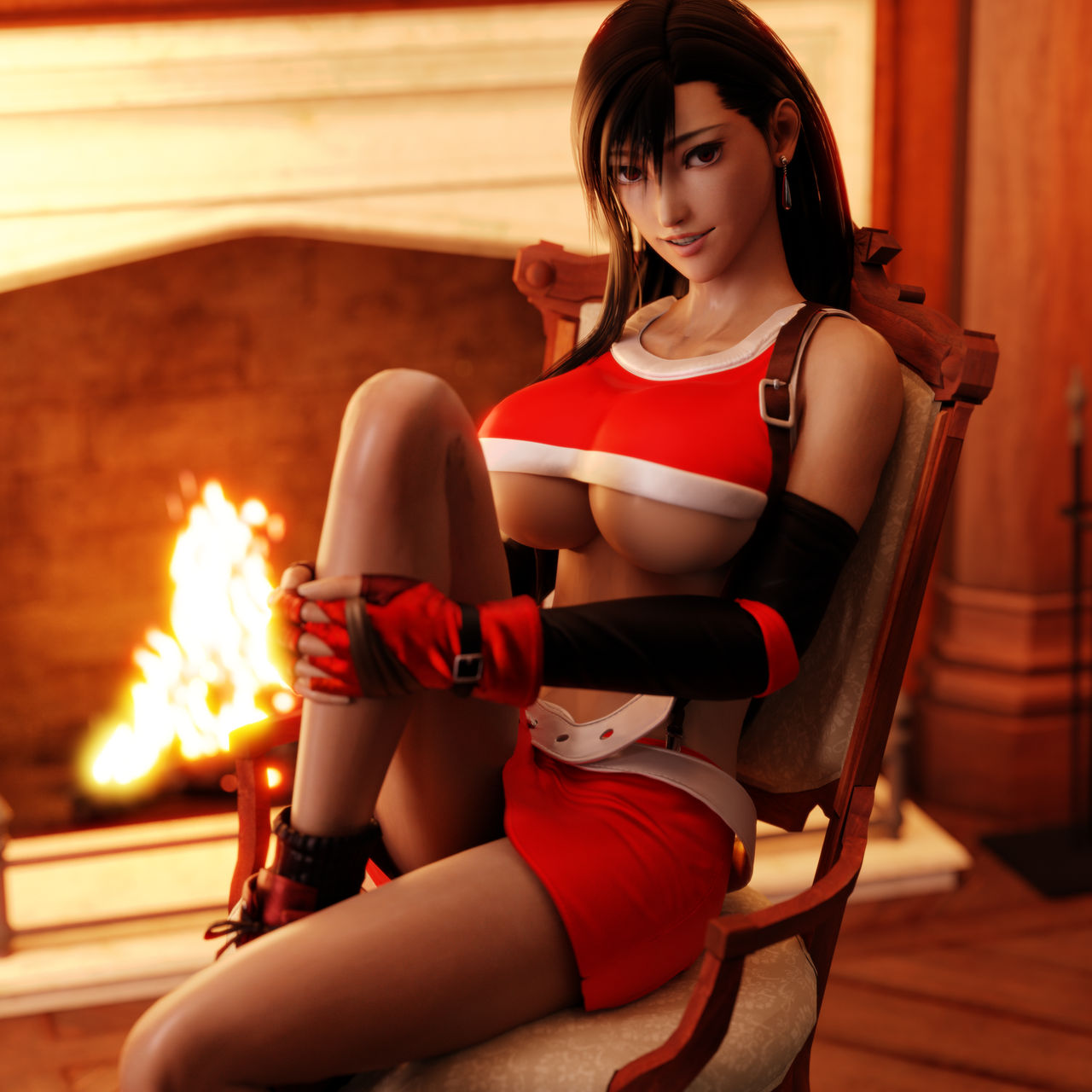 Tifa Lockhart (Christmas) Rule 34 Image