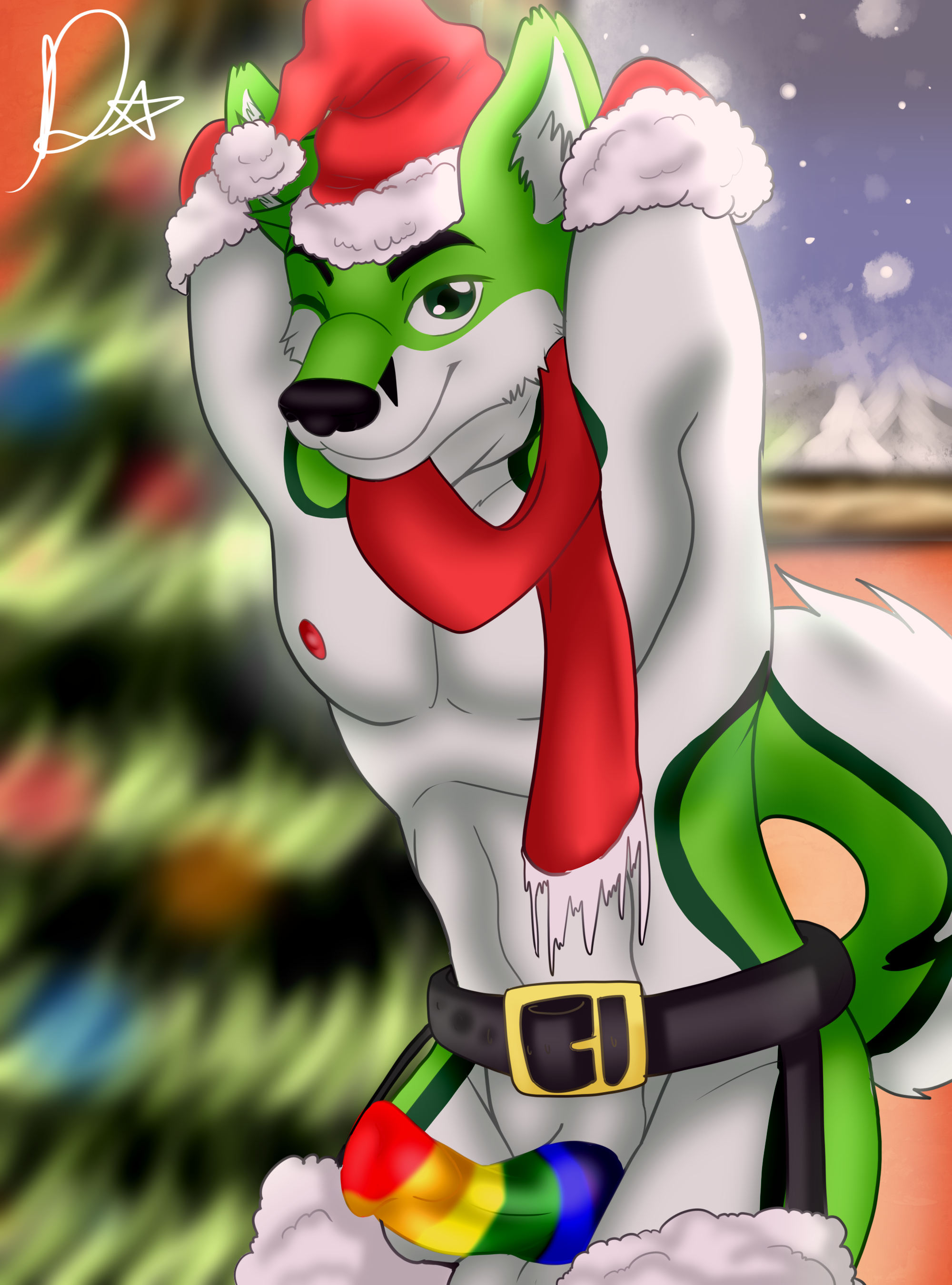 Fidget The Fox (Christmas) Rule 34 Image