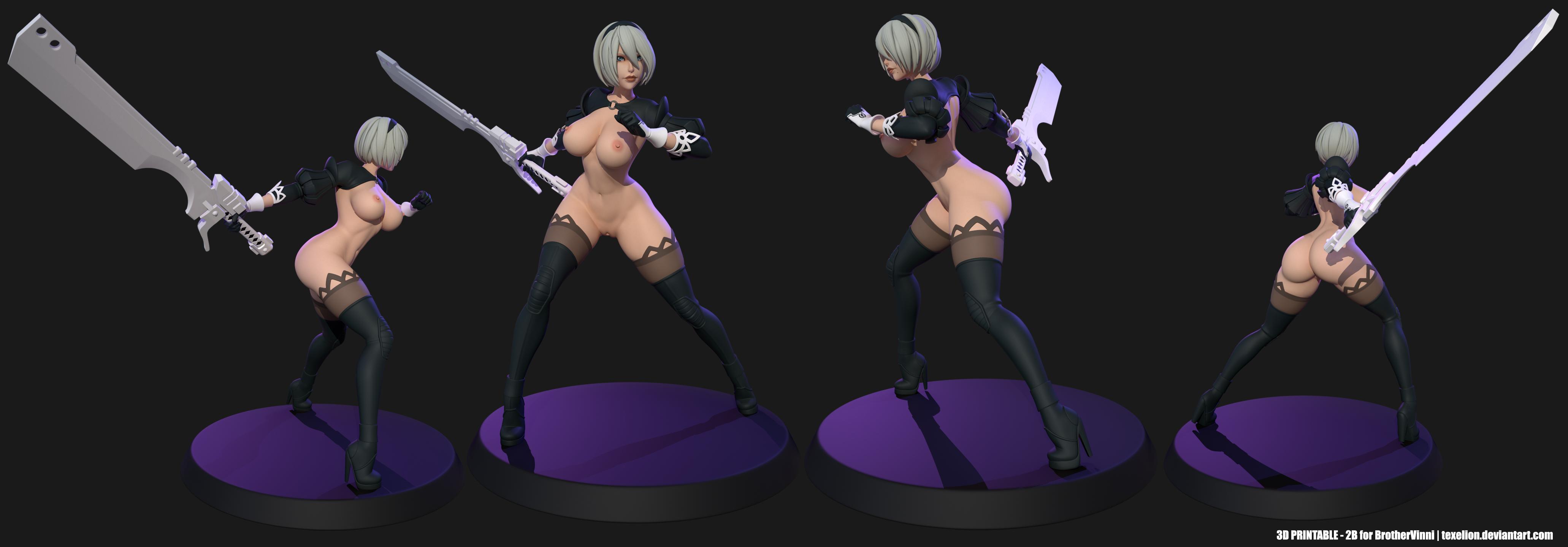 Yorha 2b (Nier) Rule 34 Image